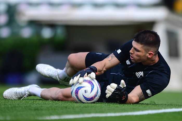 Tiago Volpi de Toluca durante el partido Leon vs Toluca