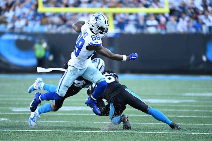 Receiver CeeDee Lamb and the Dallas Cowboys crushed the Carolina Panthers in Week 11. 