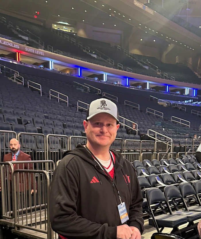 Retired Army Specialist James W. Smith served as Indiana's honorary captain for the Empire Classic, which supports the Wounded Warrior Project.