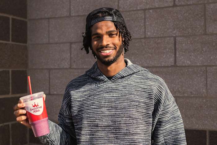 Shedeur Sanders with Smoothie King