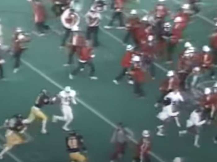 Band is on the field