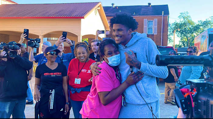 Jalen Green Thanksgiving Event at Houston’s Fifth Ward.