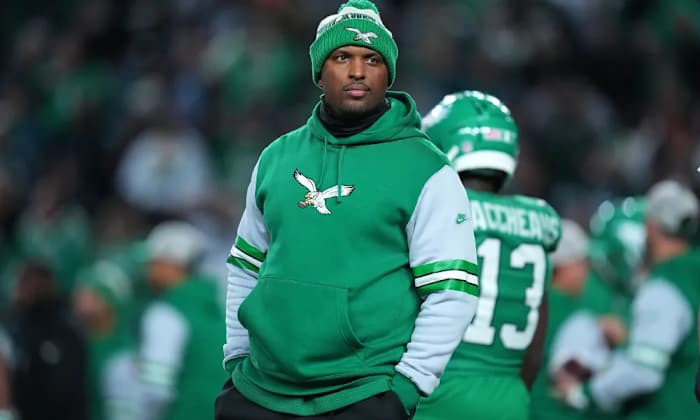 Brian Johnson is in his first season as offensive coordinator for the Philadelphia Eagles.