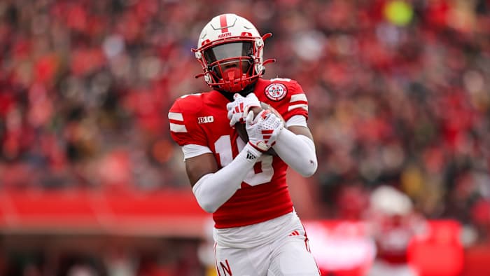 Jalen Lloyd TD catch 2023 Nebraska-Iowa football