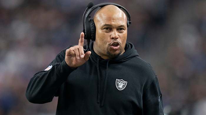 Las Vegas Raiders interim head coach Antonio Pierce
