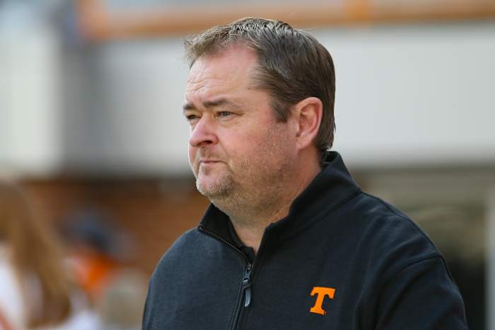 Tennessee Volunteers HC Josh Heupel during the Vol Walk ahead of the Vanderbilt game. (Photo by Randy Sartin of USA Today Sports)