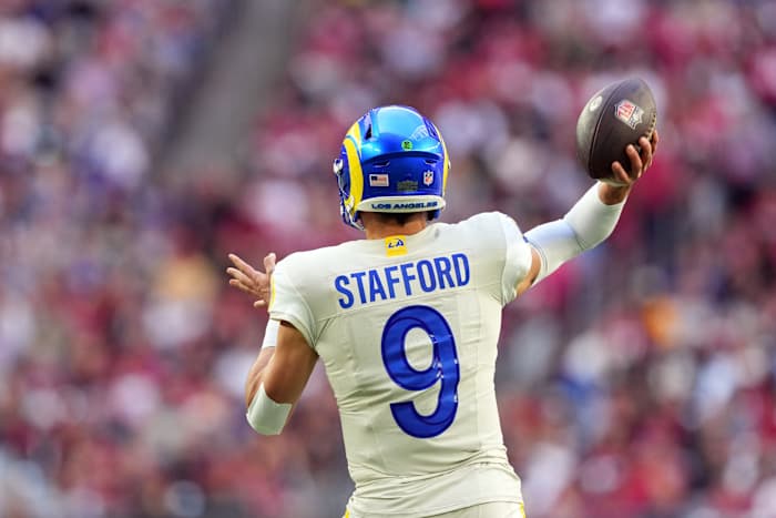 Los Angeles Rams quarterback Matthew Stafford in action against the Arizona Cardinals.