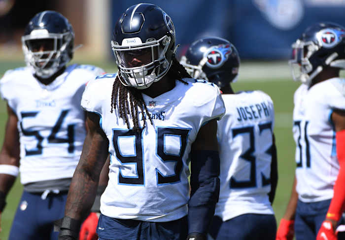 Jadeveon Clowney in practice with the Tennessee Titans back in the 2020 season (20th Sept., 2023)