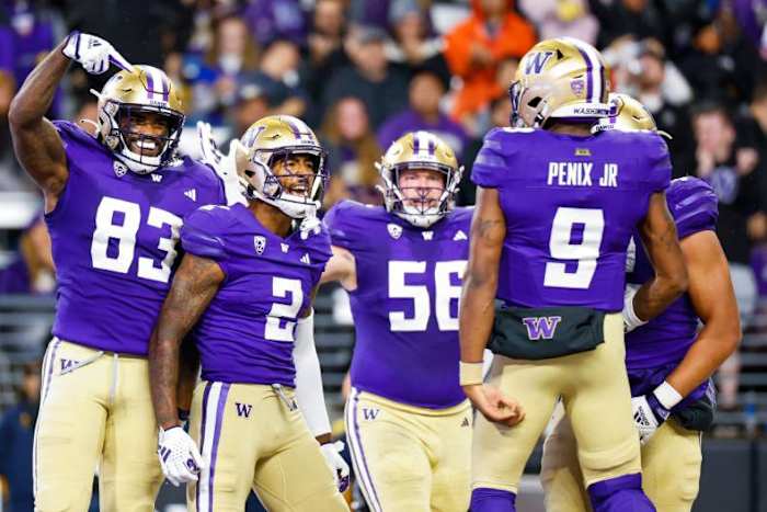 Washington quarterback Michael Penix Jr. and wide receiver Ja'Lynn Polk