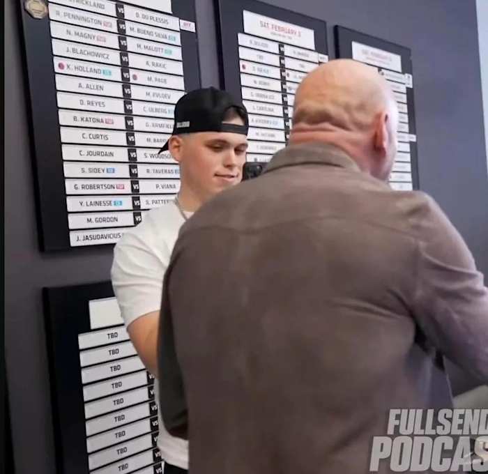 UFC 298's full card revealed in the background of the video