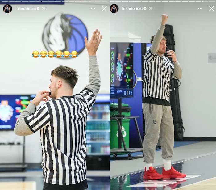Luka Doncic's Instagram story after the NBA announced his $2,000 fine for flopping.
