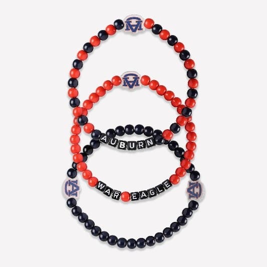 Auburn Tigers 3 Pack Beaded Friendship Bracelet