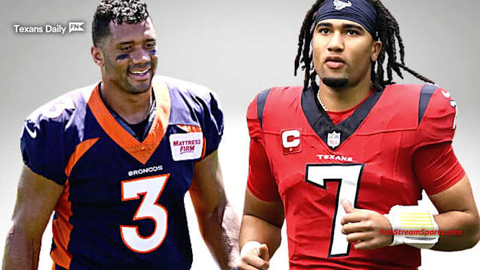 Russell Wilson (L) and C.J. Stroud