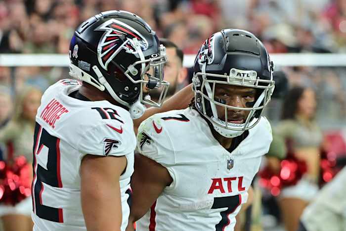 KhaDarel Hodge, Bijan Robinson and the Atlanta Falcons will wear their white jerseys in Week 13.