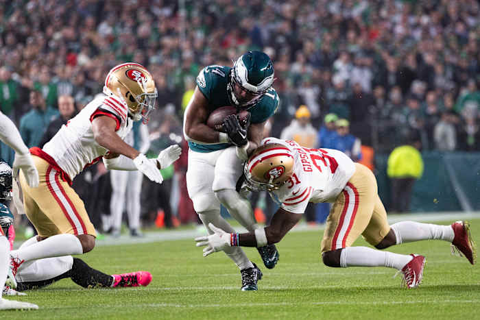 The Philadelphia Eagles averaged an abysmal 2.6 yards per carry against the San Francisco 49ers.