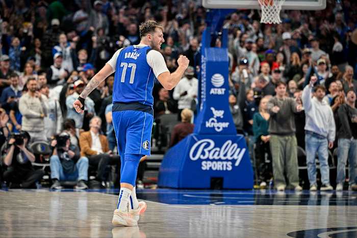 Luka Doncic tied Larry Bird for ninth on the NBA's all-time triple-double list.