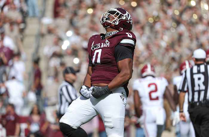 Texas A&M defensive lineman Walter Nolan against the Alabama Crimson Tide.