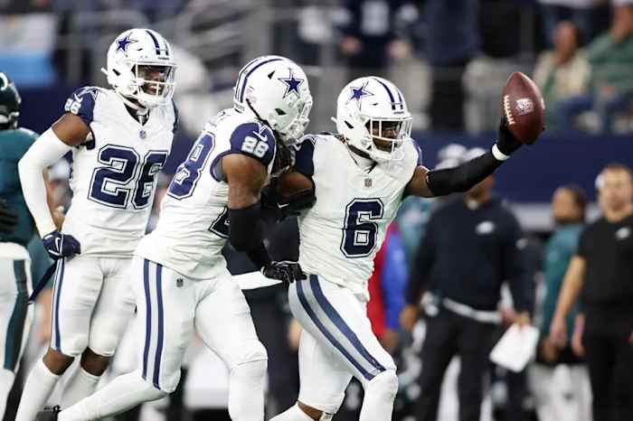 The Cowboys defense forced three fumbles in the 33-13 win over the Eagles.
