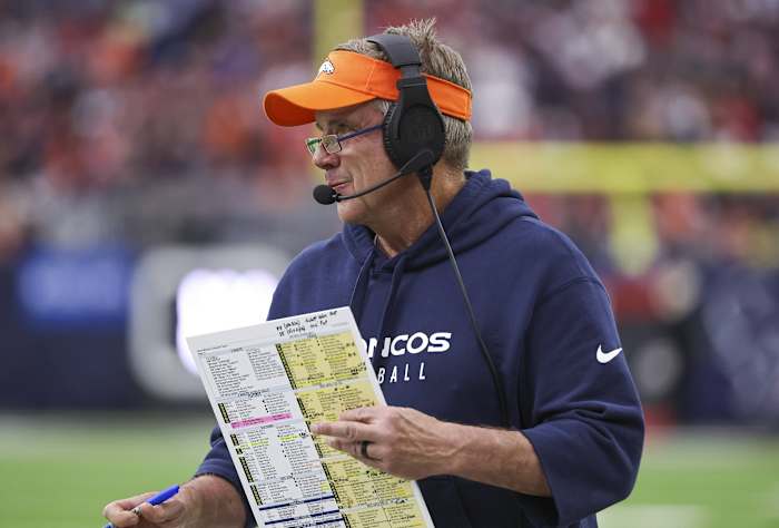 Denver Broncos head coach Sean Payton during the game against the Houston Texans at NRG Stadium.