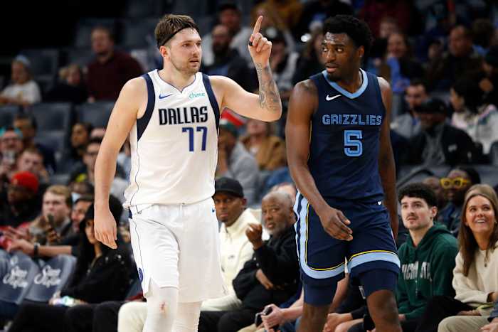 Dallas Mavs superstar Luka Doncic and Memphis Grizzlies wing Vince Williams Jr.