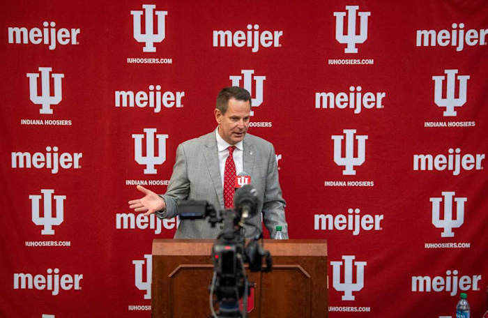 Indiana's newly announced head coach of football Curt Cignetti speaks to the media on Friday, Dec. 1, 2023.