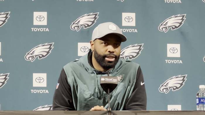 Eagles special teams coach Michael Clay talks about the successful fake punt vs. Dallas