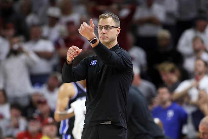 Duke basketball head coach Jon Scheyer