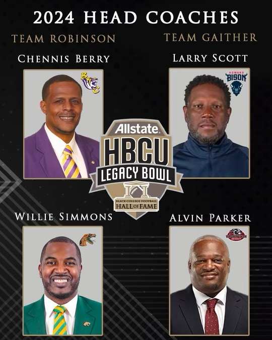 2024 Allstate HBCU Legacy Bowl Head Coaches; Credit: HBCU Legacy Bowl