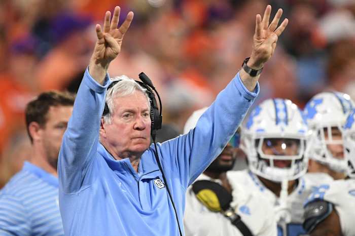 UNC football head coach Mack Brown