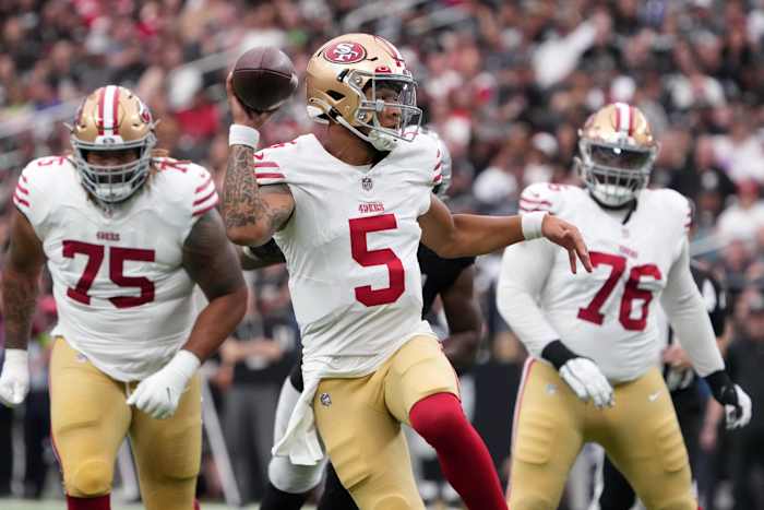 The 49ers traded three first-round picks to draft Trey Lance, who they traded to the Cowboys during the 2023 NFL season.