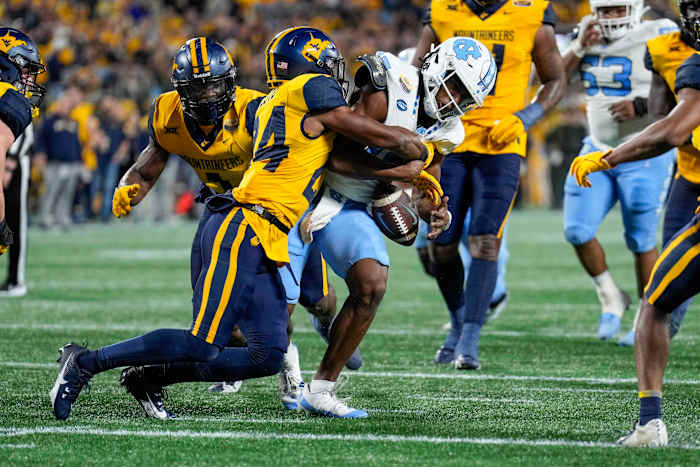 UNC football running back Omarion Hampton