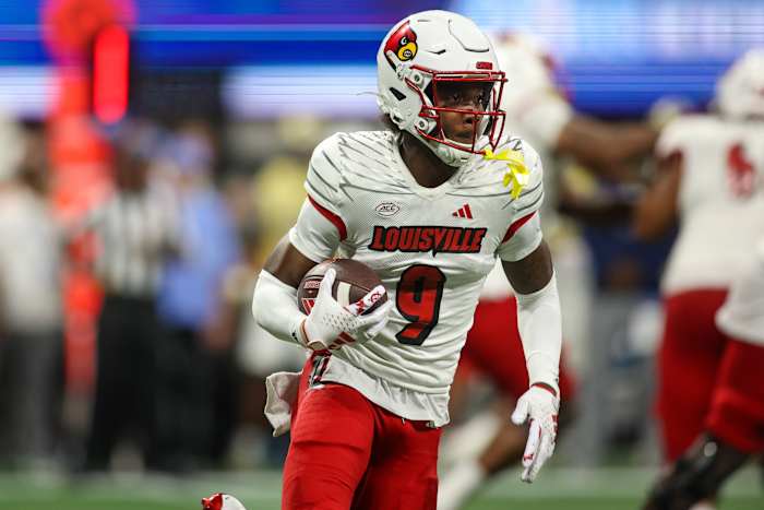 Louisville wide receiver Ahmari Huggins-Bruce 2023 Sep 1 Vs Georgia Tech