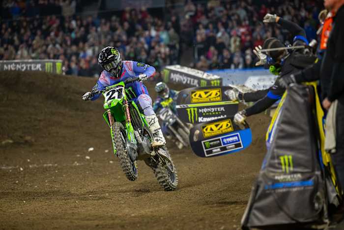 Jason Anderson finished second to Jett Lawrence in Saturday's final. Photo courtesy Align Media.