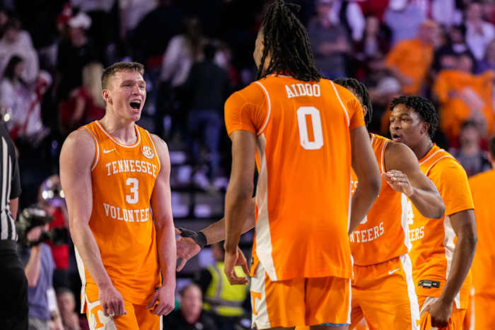 Tennessee Volunteers G Dalton Knecht during the win over Georgia. (Photo by Dale Zanine of USA Today Sports)