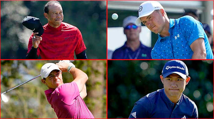 Players of interest: Tiger Woods, Jordan Spieth, Collin Morikawa and Rory McIlroy.