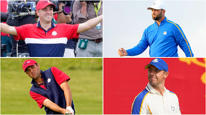 Justin Thomas, Jon Rahm, Rory McIlroy and Scottie Scheffler.