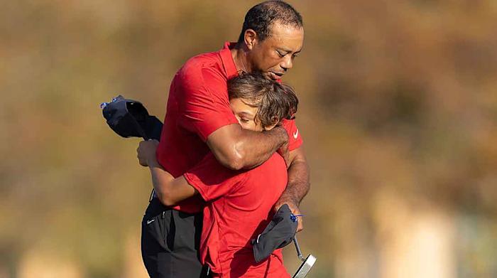 In December Woods returned to compete alongside his son in the PNC Championship. 