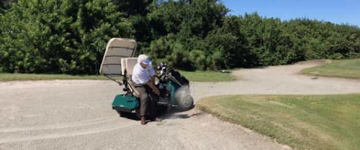 Disabled golfers are able to enjoy the game through such amenities as accessible golf carts. [Photo: Adaptive Golf Academy]
