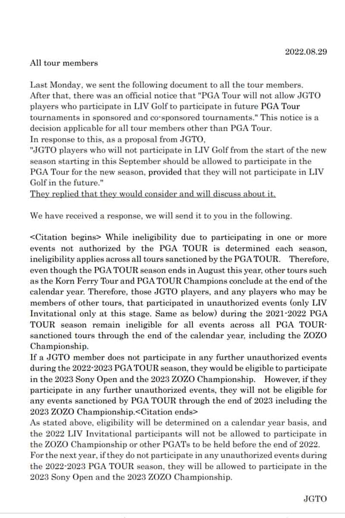 JGTO-Letter