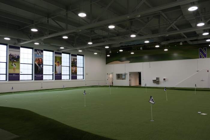 Nearly 20 years after Northwestern University opened the Gleacher Golf Center, one of the first of its kind in the country, benefactor Eric Gleacher, a 1962 Northwestern graduate, and his wife Paula gifted monies for an upgrade in technology and amenities last year.