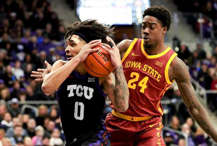 On Saturday, then-No. 19/22 TCU lost to then-No. 24/20 Iowa State 73-72 in a game in Fort Worth. This week, Iowa State has moved up to No. 23 in the AP Top 25 and No. 18 in the Coaches Poll while TCU dropped out and is receiving votes in both polls.