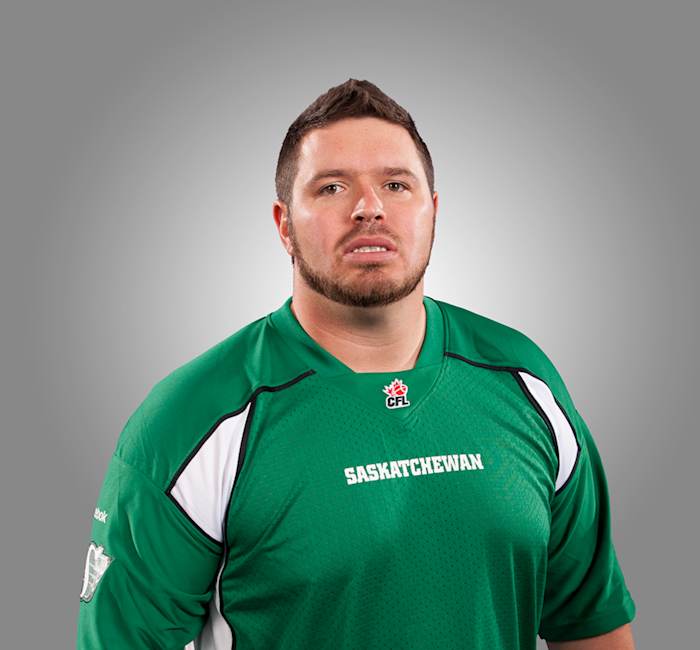 Jun 26, 2014; Saskatchewan Roughriders center Dominic Picard poses for a photo. Mandatory Credit: USA TODAY Sports