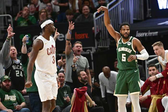 January 24, 2024; Milwaukee Bucks center Malik Beasley against Cleveland Cavaliers