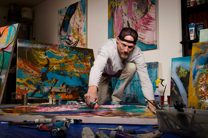 Todd has turned to his real passion, creating art, as a way to make a living.