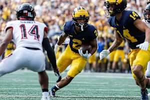 Blake Corum has broken out as a star early in the 2021 season.