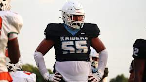 OL Bryce Lovett in Rockledge's spring game.