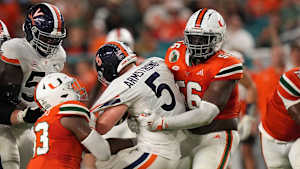 Leonard Taylor taking down Virginia QB Brennan Armstrong (2021).