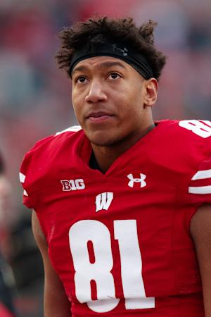 Wisconsin senior tight end Jaylan Franklin (Credit: Jeff Hanisch-USA TODAY Sports)