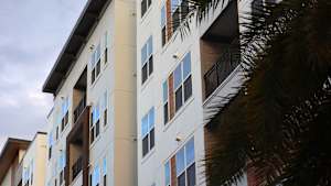 The south building of Stadium House apartments in Midtown Gainesville.