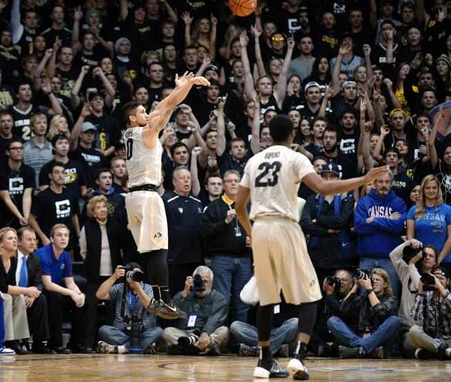 Askia Booker's three-pointer at the buzzer beat Kansas on Saturday, giving Colorado its signature win.